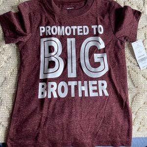 Brand new Carter’s Big Brother shirt size 2T